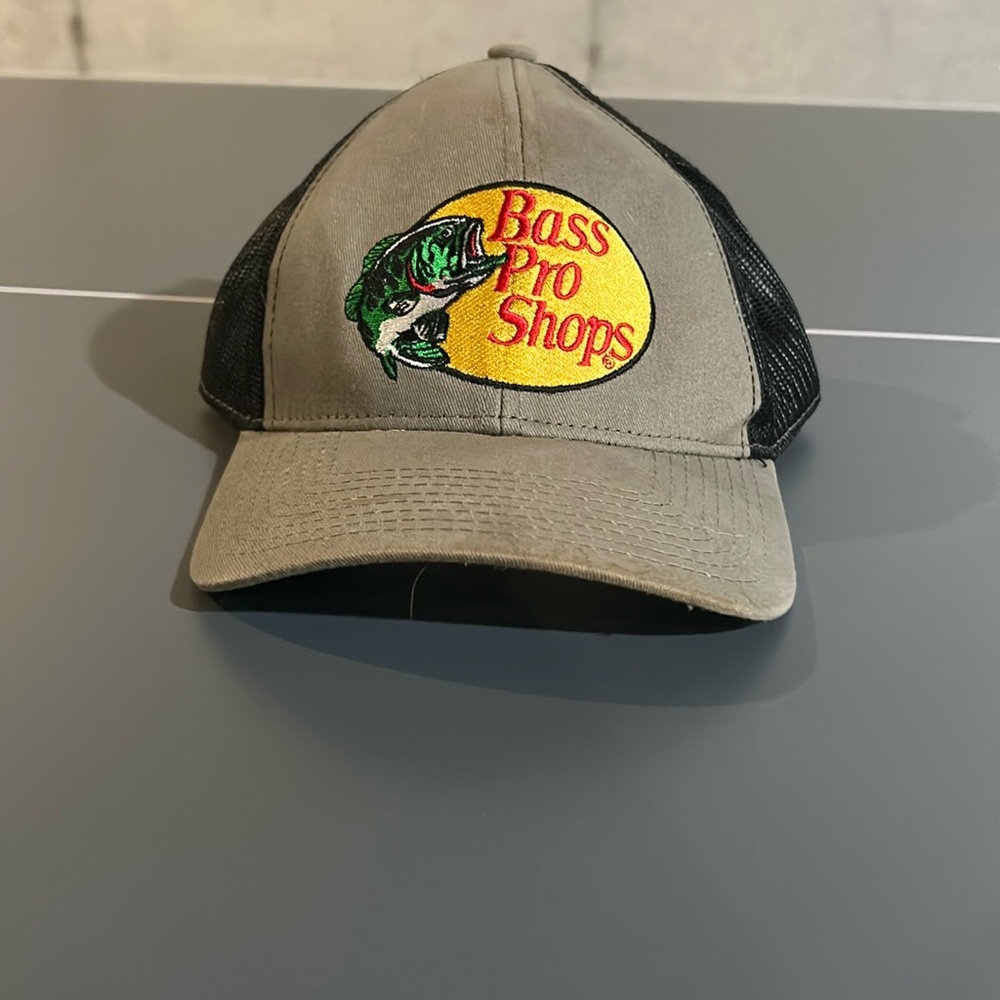 Bass Pro Shops Tan and Black Fishing Cap
